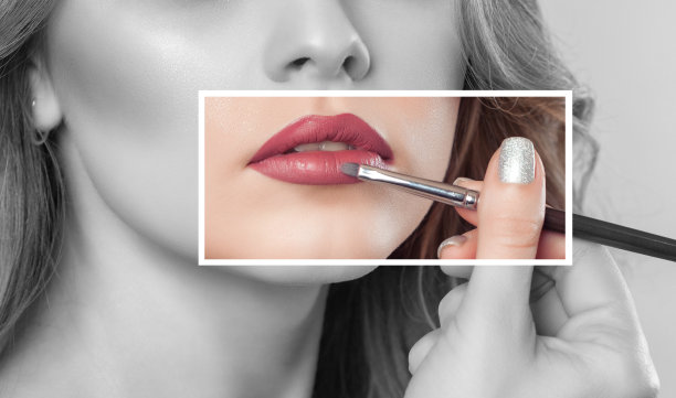 一个化了漂亮妆的女人的肖像。专业的化妆和护肤。图片下载