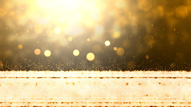 创造性的魔法或梦想，像闪闪发光的金属金色青铜和棕色的水平节日圣诞背景与一个抽象的设计闪闪发光的金属魔法效果条纹的复制空间在底部图片下载