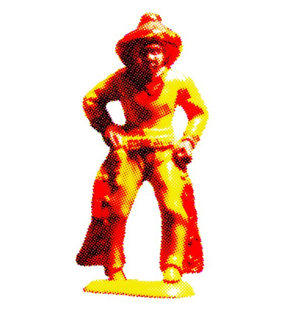 红色和黄色牛仔穿的小伙子图片下载