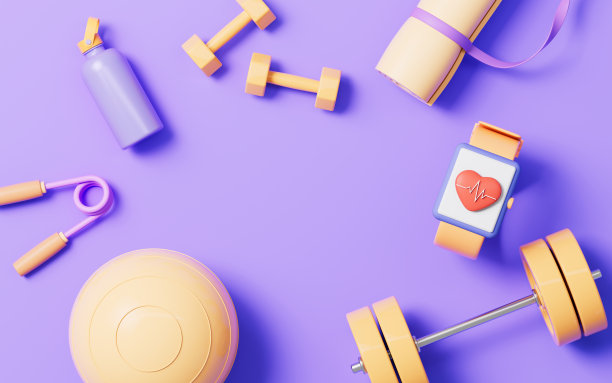 健身带有卡通风格，3d渲染。图片下载