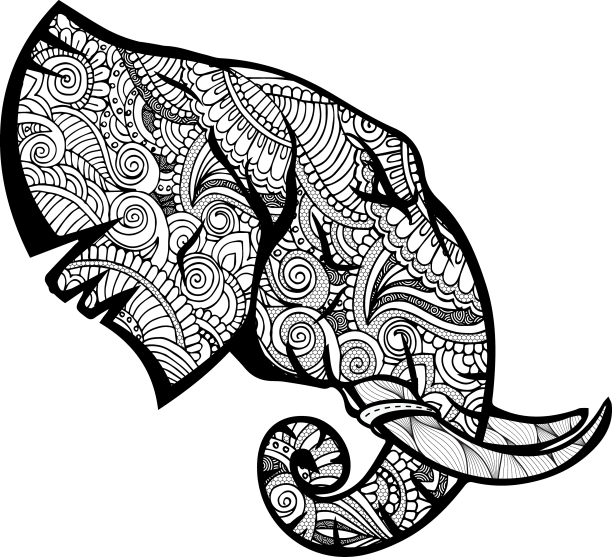 大象吉祥物曼荼罗图片下载