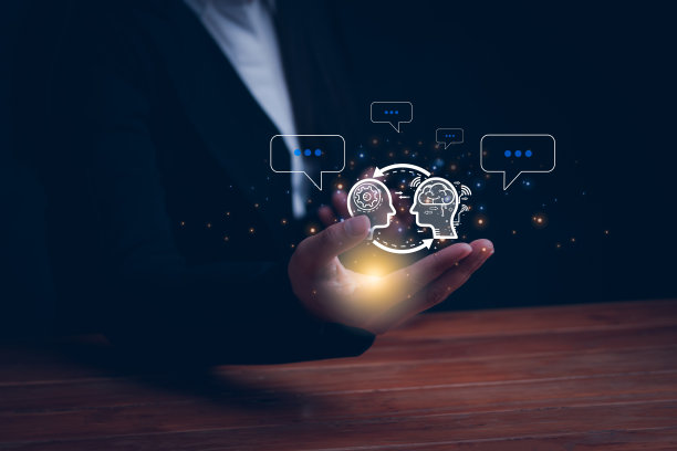 AI，人工智能，技术智能机器人AI，人工智能通过输入命令提示符来生成东西，未来技术转换，聊天机器人，助理，秘书。图片下载