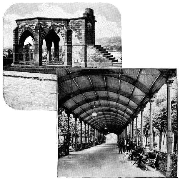 Königsstuhl 19世纪德国莱茵兰-普法尔茨的冯·伦斯(伦斯国王的椅子)和坏的Ems画廊图片下载