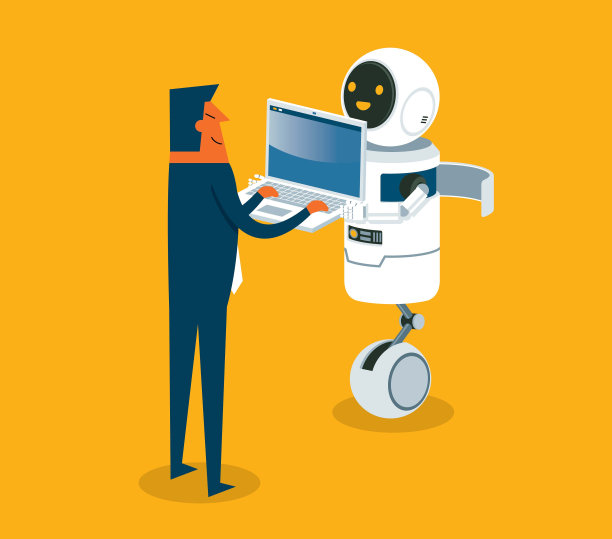 商人-聊天机器人-笔记本电脑图片下载