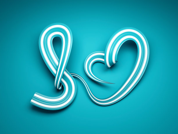 一月子宫颈癌宣传月3d插图。图片下载