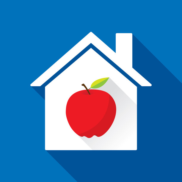 House Apple Icon Flat图片下载
