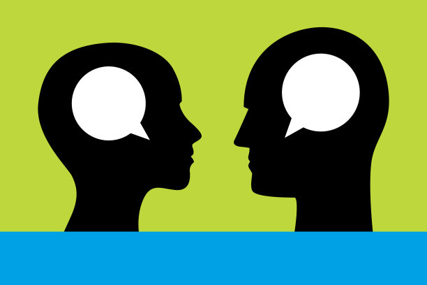 女性和男性的语音泡泡头图片下载