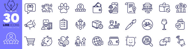 微笑狗爪和自行车禁止行图标图片下载