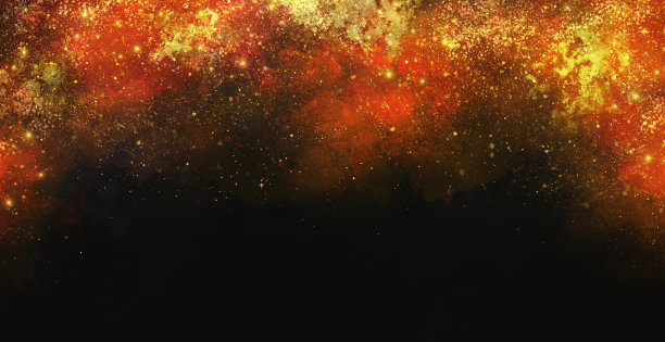 插图的红色和金色火花和黑色的背景与华丽和华丽的形象图片下载