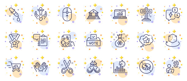 船舶应力和志愿线的轮廓集图片下载