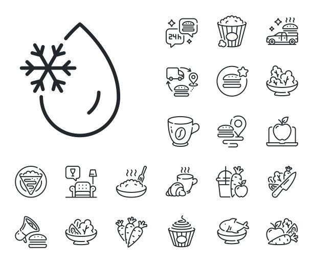 冻水线图标冻冷温度图片下载