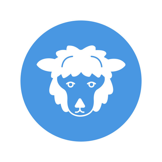 小羊矢量图标，可以很容易地修改或编辑图片下载