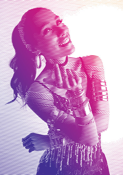 一个美丽的肖像，微笑的西班牙妇女给一个招手手势图片下载