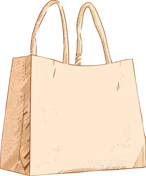 装杂货的黄色纸袋图片下载