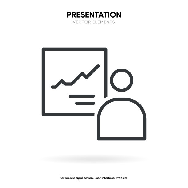 演示仪表板管理行图标。简单的轮廓风格。用户面板模板，数据分析，代理，图形，商业线性标志符号。矢量插图隔离在白色。图片下载
