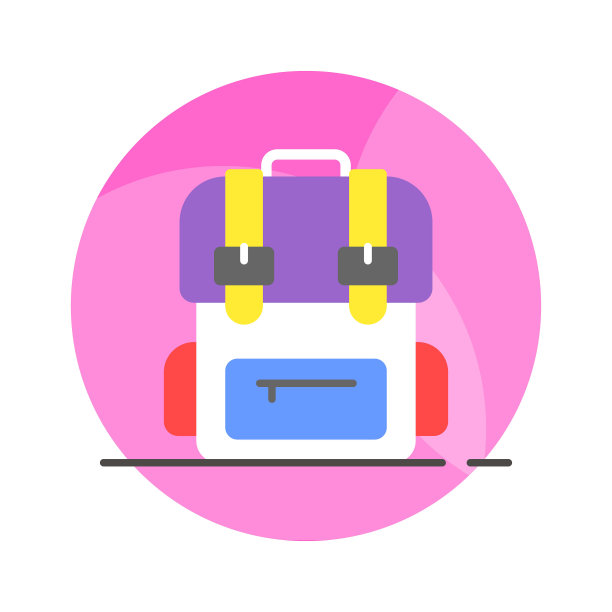 检查这个精心制作的矢量背包在现代设计风格图片下载