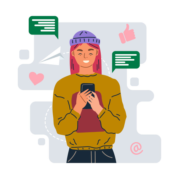 年轻女子使用智能手机。好奇的女间谍监视电话，看短信和通信图片下载