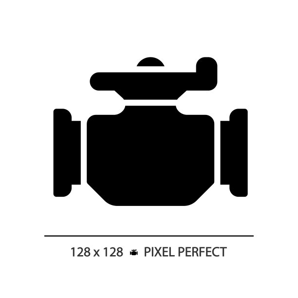 管道阀门黑色字形图标图片下载