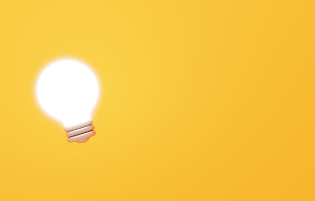 一个简单灯泡的3D图像图片下载