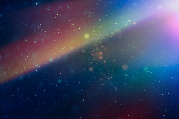 抽象的蓝色背景与闪闪发光的粒子图片下载