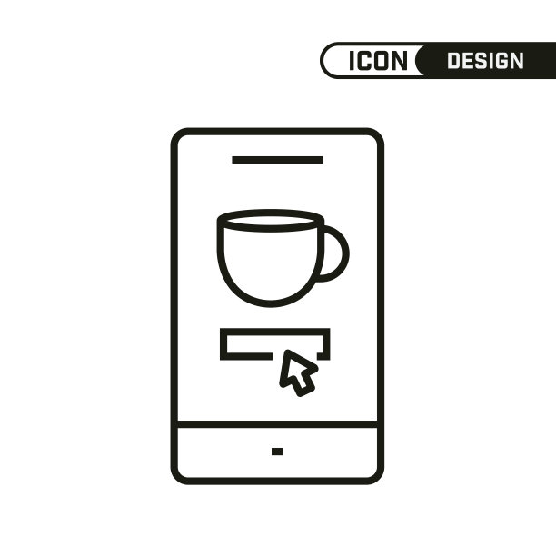 咖啡行图标。单一的图标设计。多用途和编辑细线设计。图片下载