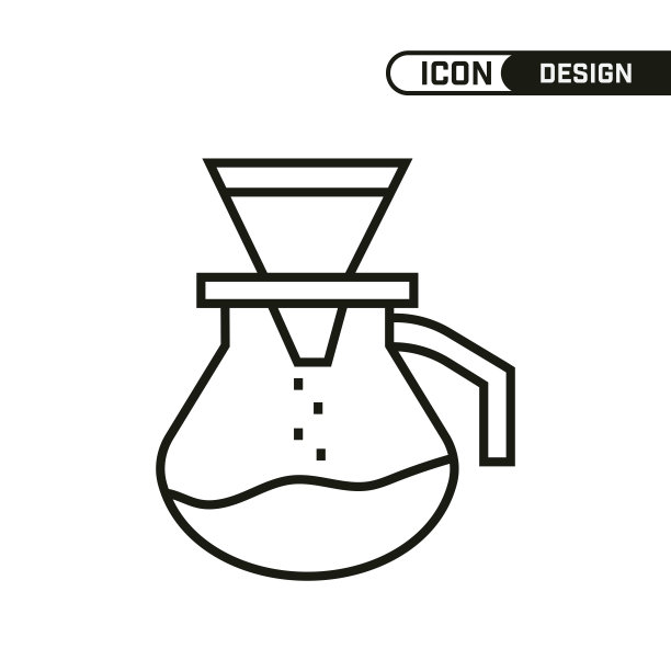 咖啡行图标。单一的图标设计。多用途和编辑细线设计。图片下载