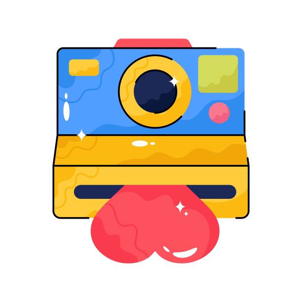 相机涂鸦矢量轮廓图标。EPS 10文件图片下载