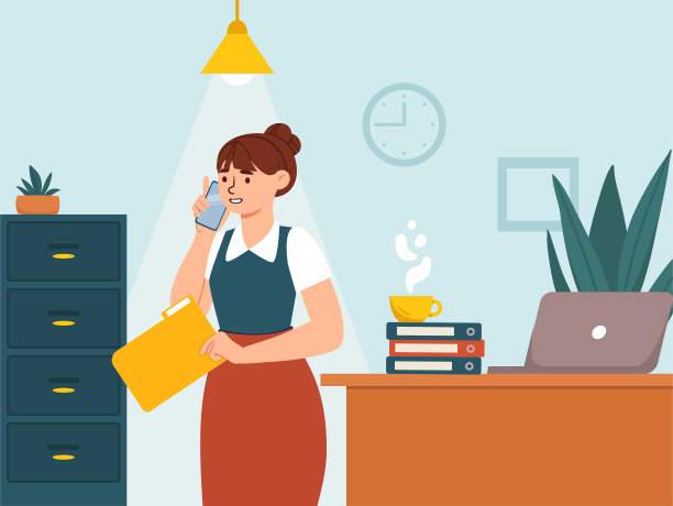 女秘书矢量概念图片下载