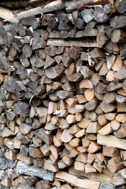 一堆木头躺在一起的照片图片下载