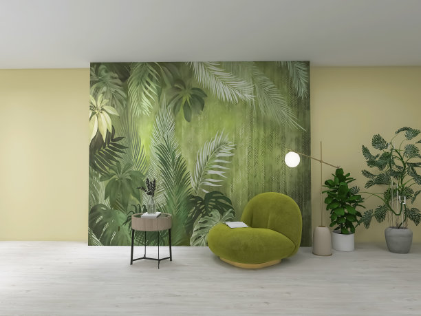 客厅室内3d渲染，3d插图图片下载