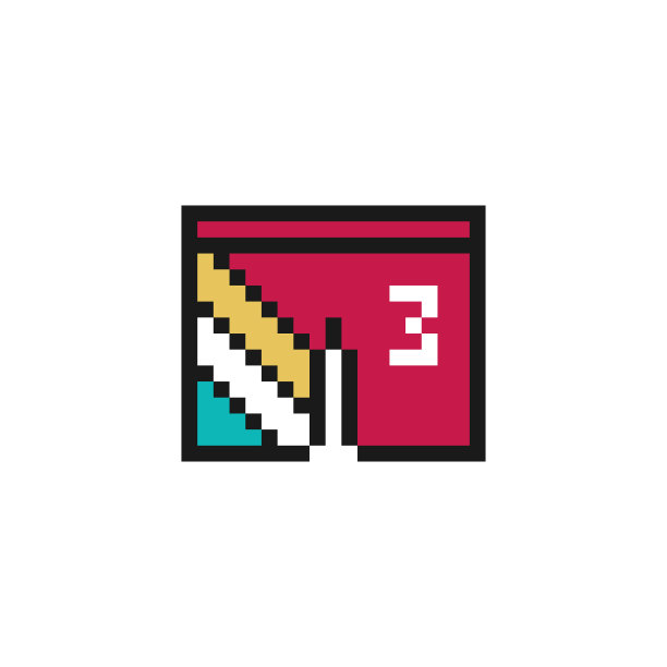 像素艺术设计的足球短裤图标孤立的白色图片下载