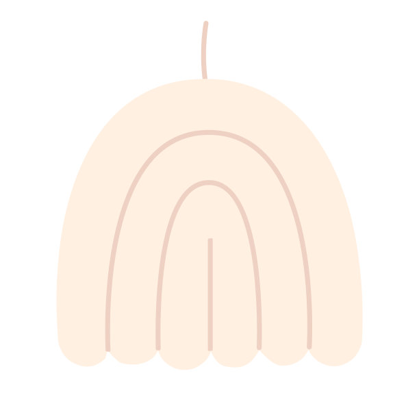 现代极简几何形状蜡烛，装饰元素，平面矢量图片下载