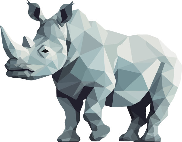 抽象犀牛设计图片下载
