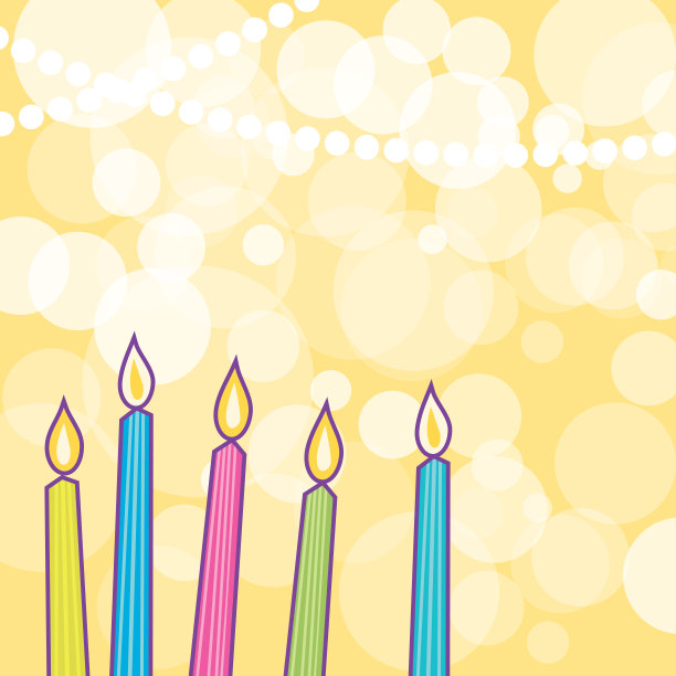 可爱的生日蜡烛背景图片下载