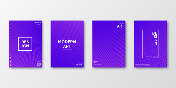 小册子模板布局，紫色封面设计，业务年度报告，传单，杂志图片下载