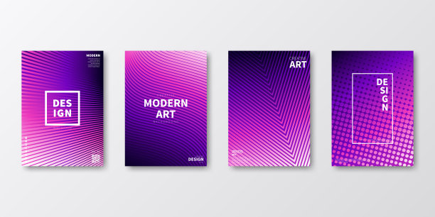 宣传册模板布局，紫色封面设计，商业年度报告，传单，杂志图片下载