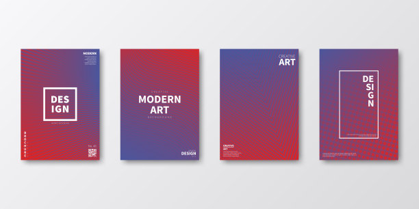 宣传册模板布局，紫色封面设计，商业年度报告，传单，杂志图片下载