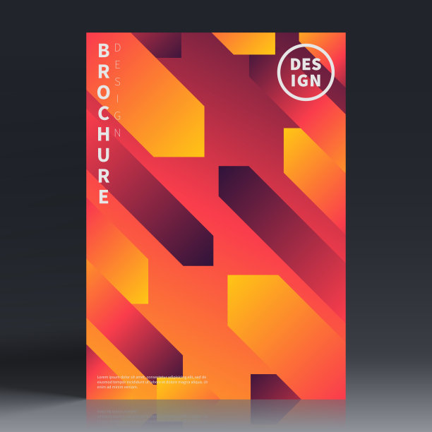 宣传册模板布局，橙色封面设计，企业年报，传单，杂志图片下载