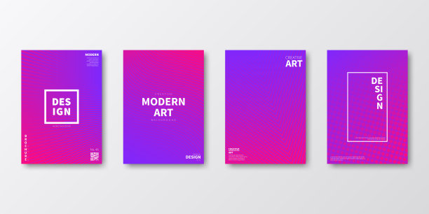 宣传册模板排版，紫色封面设计，企业年报，传单，杂志图片下载