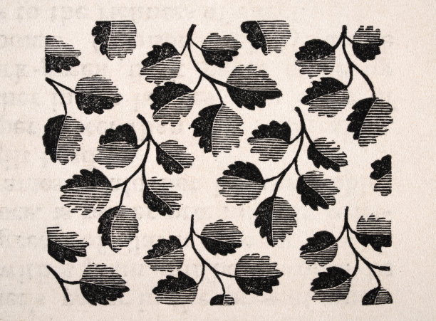 枝叶重复图案，维多利亚时代装饰艺术，19世纪，19世纪图片下载