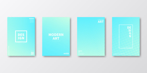 宣传册模板布局，蓝色封面设计，商业年度报告，传单，杂志图片下载