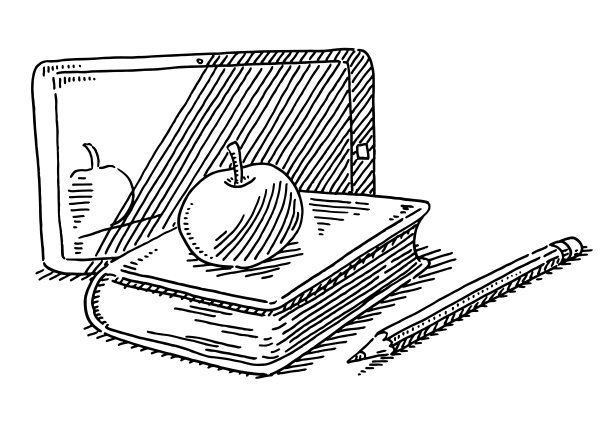 现代学校项目苹果书平板电脑绘图图片下载