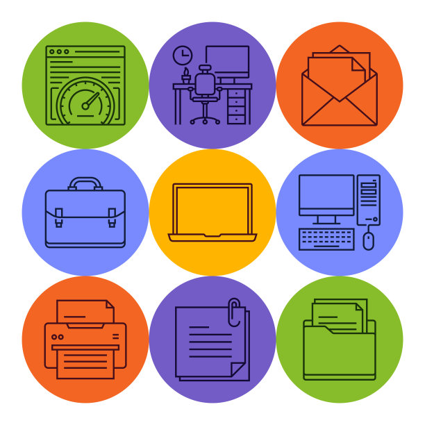 共同工作线图标集图片下载