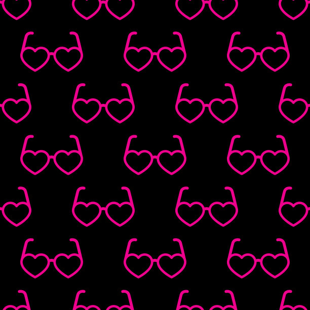 心形太阳镜图案剪影图片下载