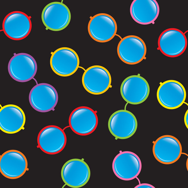 圆眼镜无缝图案图片下载