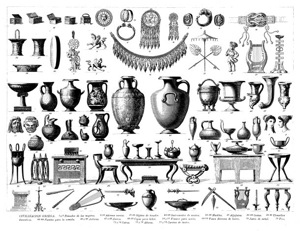 古董雕刻收藏，文明:希腊人图片下载