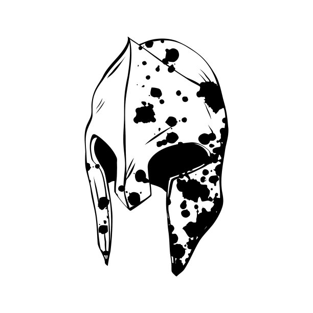 斯巴达头盔绘制插图图片下载