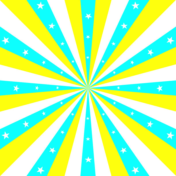 夏季节日抽象背景星射线分形墙纸背景矢量插图图片下载