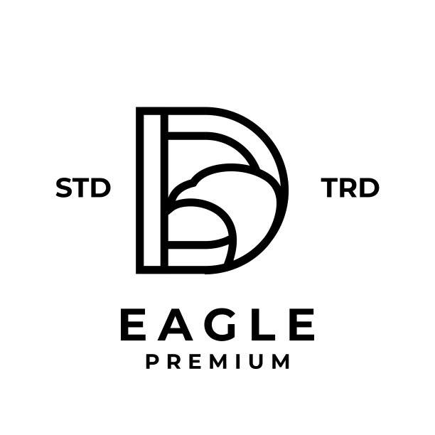 D鹰字母图标设计插图图片下载