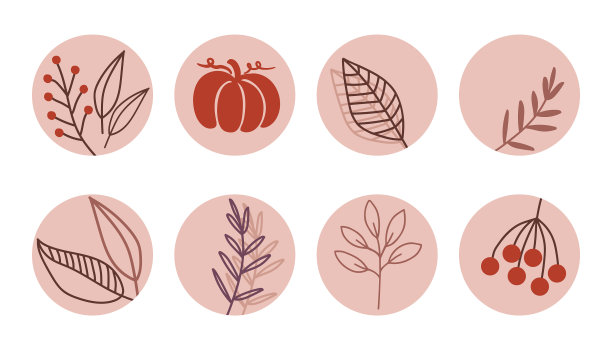 社交媒体故事的一组重点封面图片下载